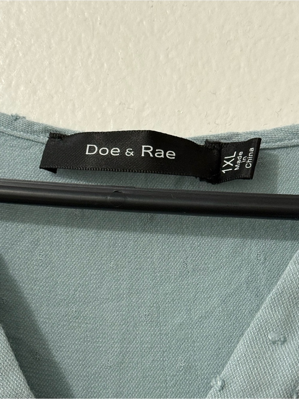 Doe & Rae Dusty Blue Swiss Dot Ruffle Tank - Picture 4 of 4